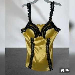 Coquette yellow corset top​